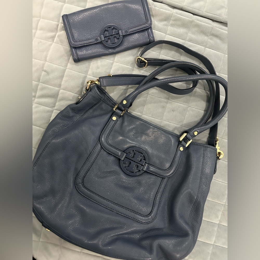 Tory Burch leather bag & wallet